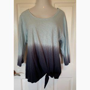 Lane Bryant 3/4 length sleeve tie hem top